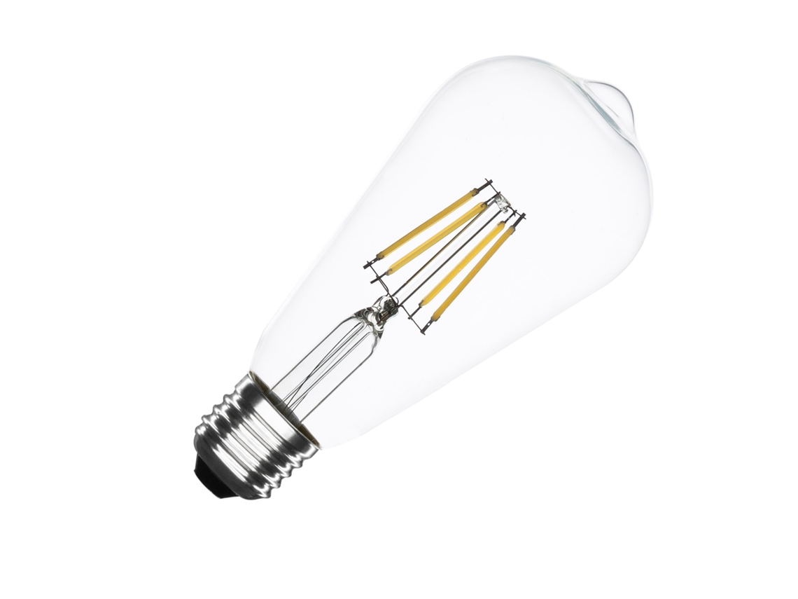 Bombilla LED de filamento regulable E27 6w 720lm St64 sin parpadeo 4000k blanco neutro Ledkia