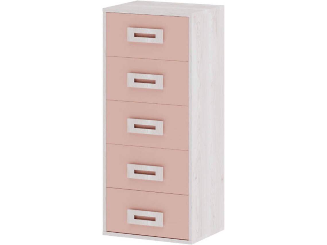 Cómoda Infantil MUEBLAM Artic Rosa Nube Melamina (43x100x33 cm)