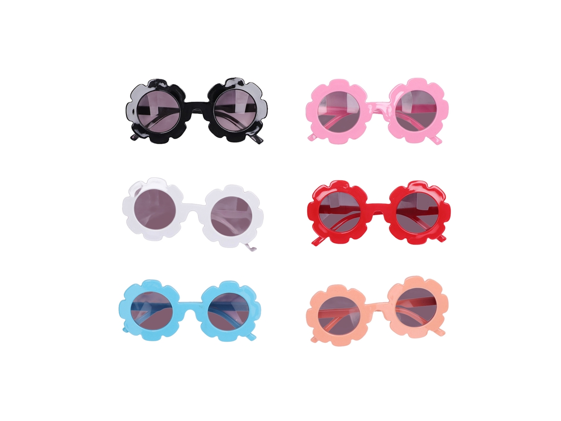 6pcs Óculos De Sol Infantil Girassol Uv Protection Cute Multicolor Para Esportes Ao Ar Livre