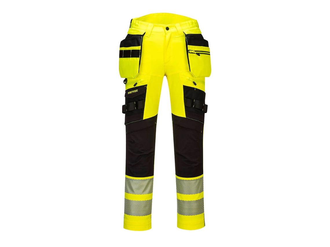 Pantalón De Alta Visibilidad Dx4 Hi-vis Con Bolsillos Desmontables Naranja Negro / 33