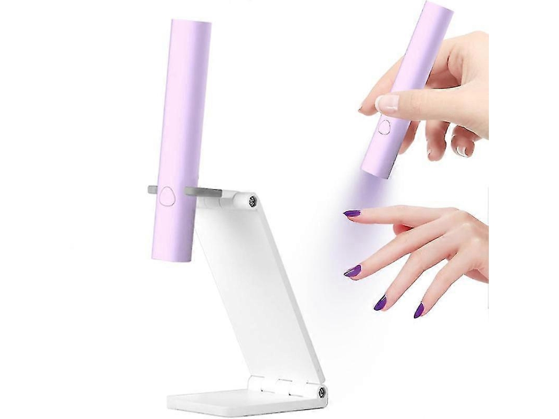 Lámpara UV para uñas de gel, mini lámpara LED UV portátil con soporte Ly Ebike