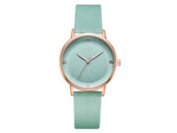 Reloj De Pulsera Para Mujer Con Correa De Pu, Estilo Moderno, Pantalla Analógica De Cuarzo (verde Menta).
