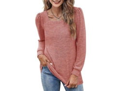 Fasst-blusas Casual Para Mujer Ilwhe Sudaderas Con Cuello Cuadrado Y Mangas Voluminosas De Invierno Y Otoño