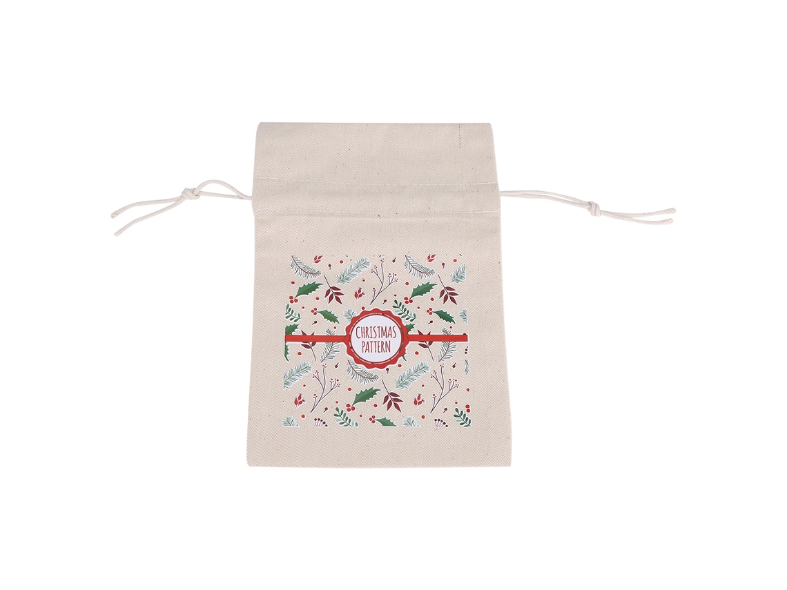Bolsa de lona navideña para regalos y almacenamiento