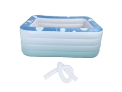 Piscina inflable de PVC grueso, plegable, portátil, rectangular, para niños y adultos, 1,8 m/5,9 pies