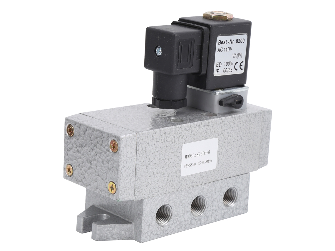 Válvula Solenoide De 5 Vías Y 2 Posiciones Con Control Eléctrico Único K25dh-8ac 110v