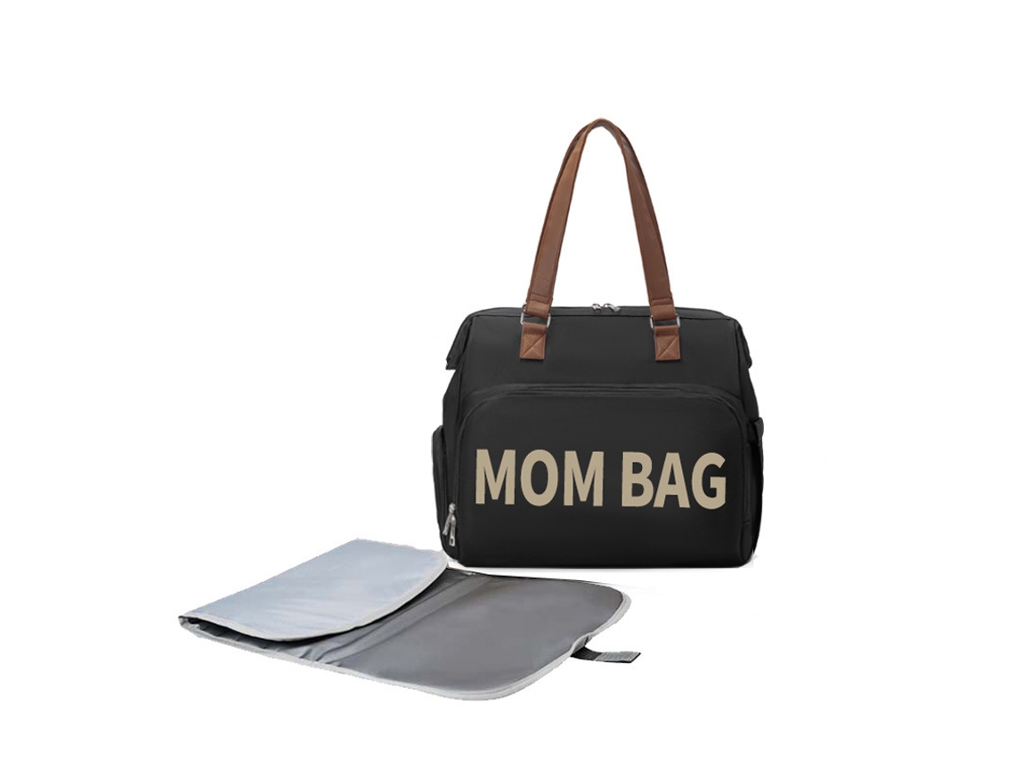 Bolso bandolera impermeable y ligero para maternidad/bebé, ideal para salidas y durante el embarazo. Inserto absorbente negro para pañales de Yunzii.