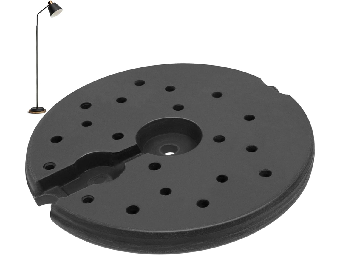 Base Metálica Pesada De 240 Mm De Diámetro Para Soporte De Lámpara De Mesa.