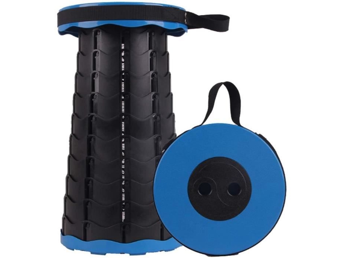 Taburete Plegable Portátil - MARCA - Modelo - Altura Regulable - Asa - Negro S/MARCA
