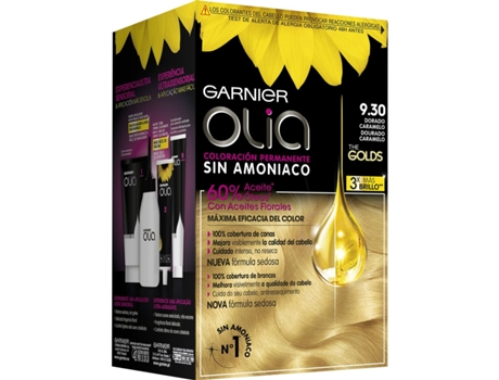Tinte sin Amoniaco Garnier Olia 9,30 - Dorado caramelo (54 ml)