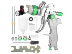Pistola De Pintura Hvlp Con Depósito De 600ml Y Boquillas 1.4mm, 1.7mm, 2.0mm Para Coche, Muebles Y Paredes
