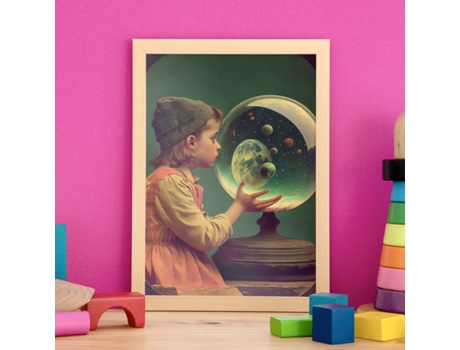 NACNIC Poster Globo Galáctico En Estilo Surrealismo Cinematográfico Ilustraciones Y Grabados De Historieta Abstracta Y Artística A3