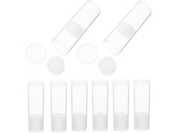 Juego De 10 Tubos Transparentes De 31 Mm Para Monedas Con Almohadilla De Espuma.