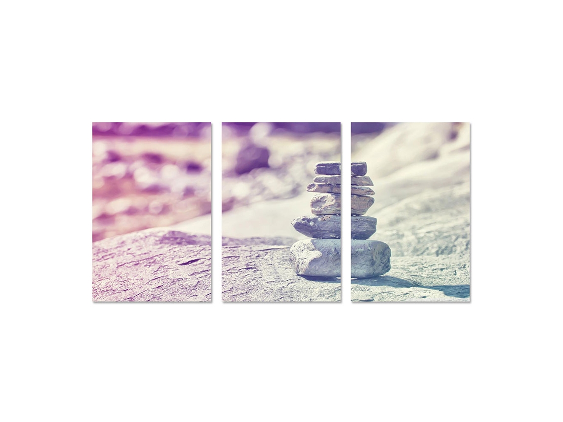 Lienzo Impreso De 3 Piezas Con Diseño De Piedra Para La Decoración De Paredes Del Hogar Y La Oficina.