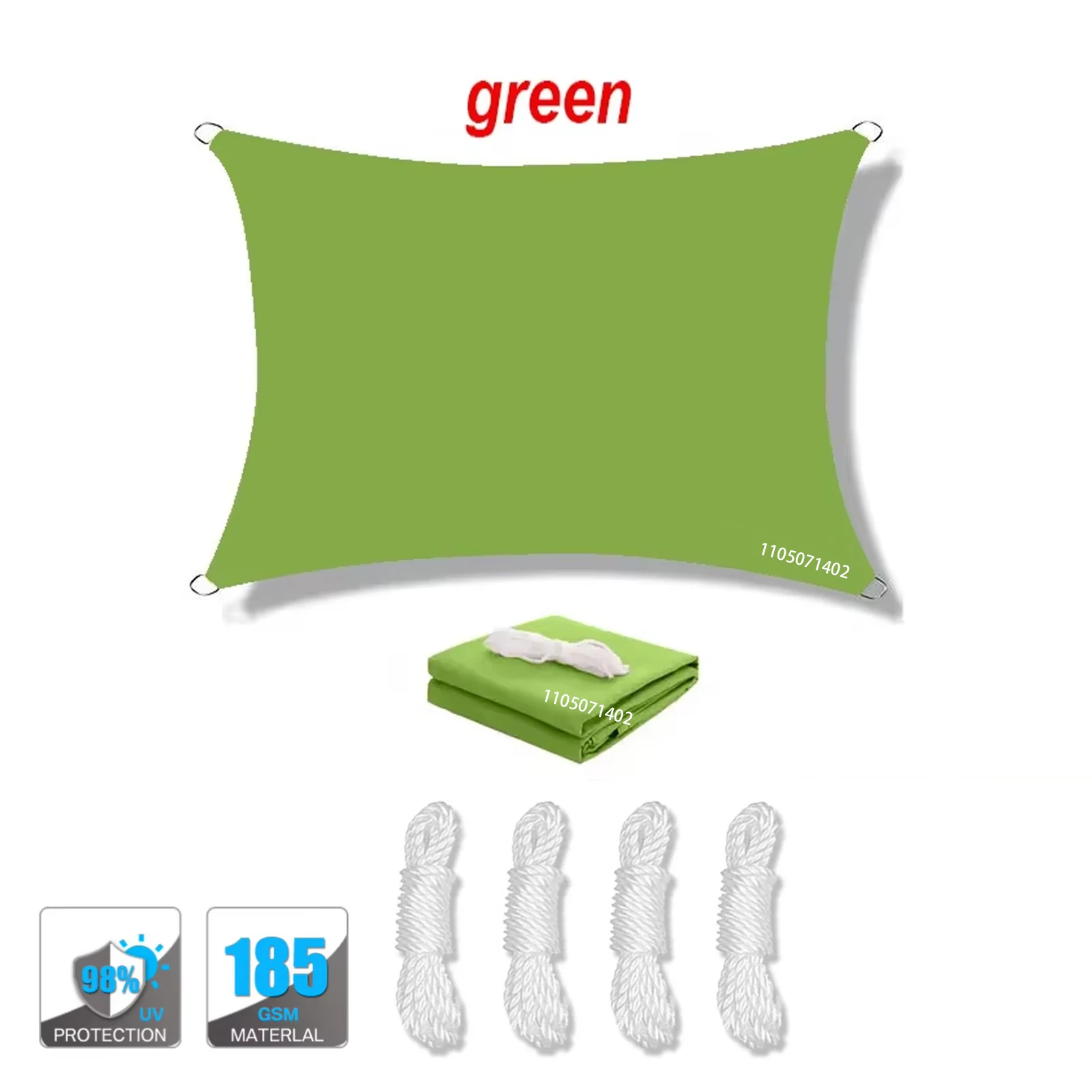 (verde, 300x400cm) Toldo Impermeable, Resistente A Los Rayos Uv, Apto Para Patios, Jardines, Terrazas, Etc., Con Anilla En D.