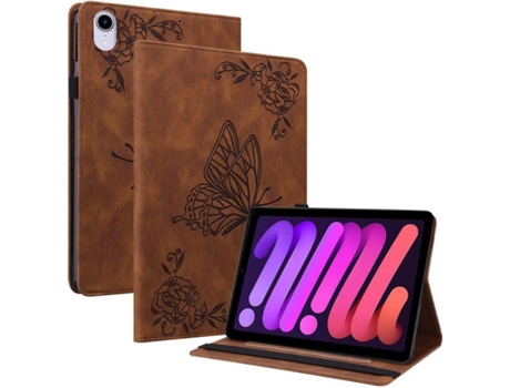 Carcasa Tablet iPad Mini 6 2021 HFS-HOUSE Mariposa Marrón