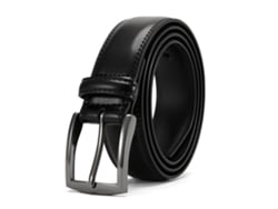 Cinturón de cuero genuino para hombre de Yuysan, informal, sencillo y versátil, 3,5 cm de ancho, 110 cm de largo, color negro.