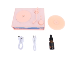 Caixa De Som Bluetooth Com Aromaterapia E Tocador De Vinil Retrô Sem Fio Presente Rosa Para Decoração