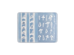 Molde de silicona para decoración de uñas, molde con relieve de seta para accesorios de uñas, herramienta práctica para repujado de uñas Hengrongshen