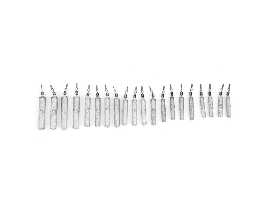 2026rebe-20pcs Caja Plomo De Pesca Largo Strip Lure Peso Accesorios De Pesca