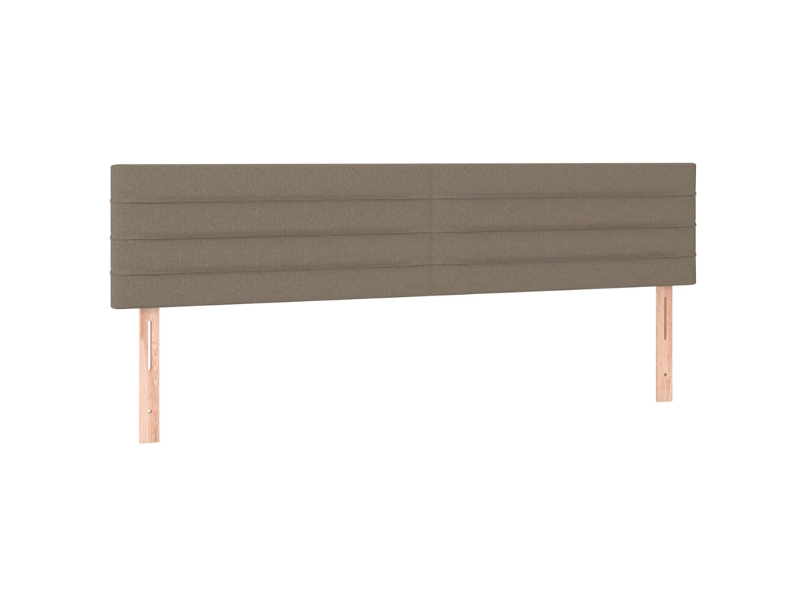 Conjunto 2 Cabecero VIDAXL Gris Topo Tela (200x5x88 cm )