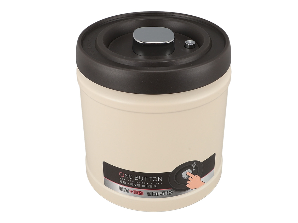 Jarra térmica de acero inoxidable para almacenar café y fruta seca.