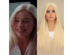 Peluca De Cosplay De La Película De Barbie, Cabello Largo Ondulado/liso Rubio Platino, Para Fiestas Y Disfraces De Mujer.