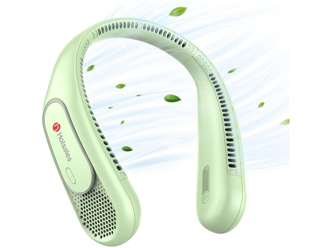 Ventilador De Cuello (verde) - Ventilador Sin Aspas - Portátil - Recargable 4000 Mah - Tres Velocidades
