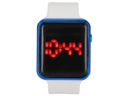 Reloj Electrónico (pantalla Electrónica, Moda Casual) Reloj De Tiempo Blanco Y Azul