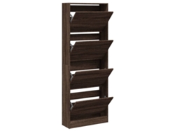 Maison Exclusive - Zapatero De Madera De Ingeniería Marrón Roble 60x21x163,5 Cm