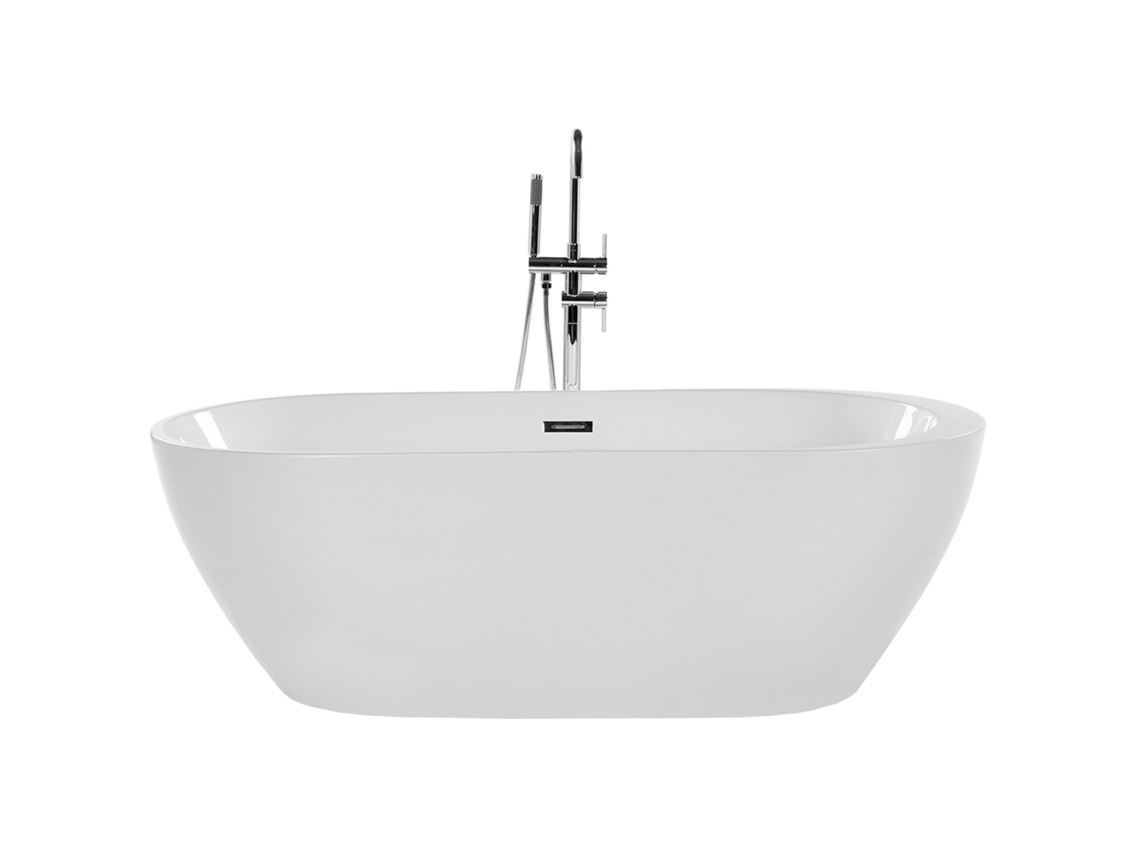 Bañera independiente BELIANI Nevis de Acrílico Blanco 80x170x59