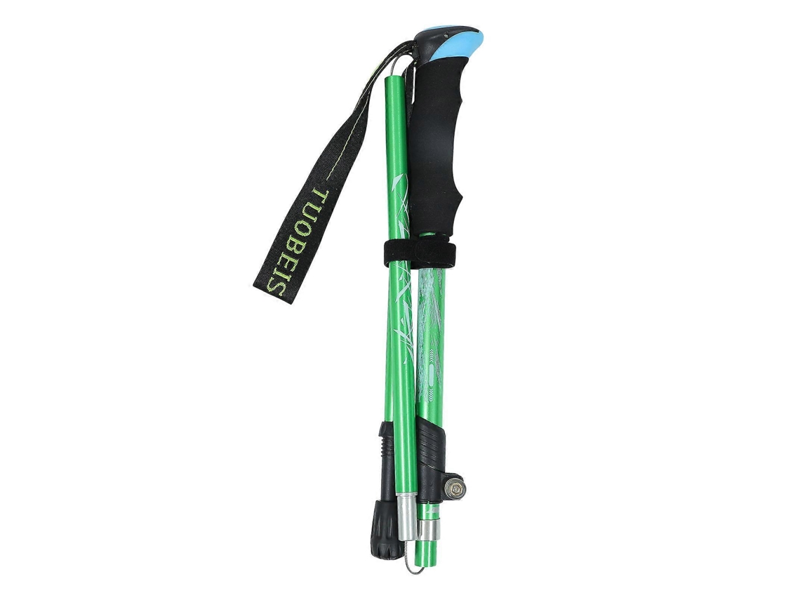 Bastón plegable para mujer, ajustable, para actividades al aire libre, verde, 110x5cm, diseño ergonómico, paquete de 1 unidad.