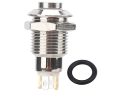 Llave De Presión Metálica Con Luz, 10 Mm, Impermeable, Autoblocante, 3 V, Roja.