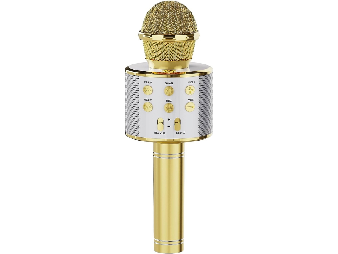 Micrófono Inalámbrico De Karaoke Con Bluetooth, Altavoz Portátil Con Micrófono De Mano 4 En 1, Adecuado Para Niños