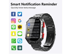 Reloj inteligente F407 para hombre, con Bluetooth, llamadas, para exteriores, resistente al agua, color negro, Yizhood