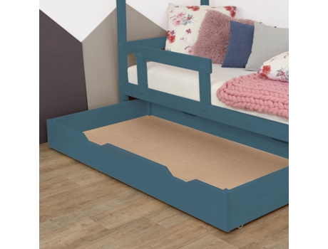 Cajón de cama BUDDY 90 x 200 - verde petróleo BENLEMI