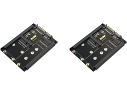 2 Tarjetas Adaptadoras 2 En 1 Msata + B Key/b+m Key Para Ssd M.2 De 2,5" Con Conector.