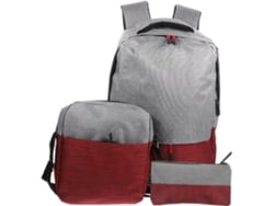 Nuobesty Bolso De Hombro Recargable Para Portátil De 2 Piezas Para Hombre, Rojo, Para Viajes Y