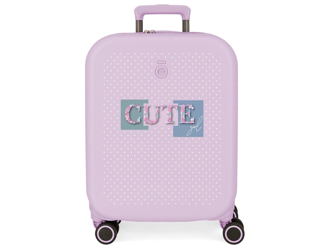 Maleta de Cabina ENSO Cute Girl Expansível Morado (40x55x20cm - 37 L)