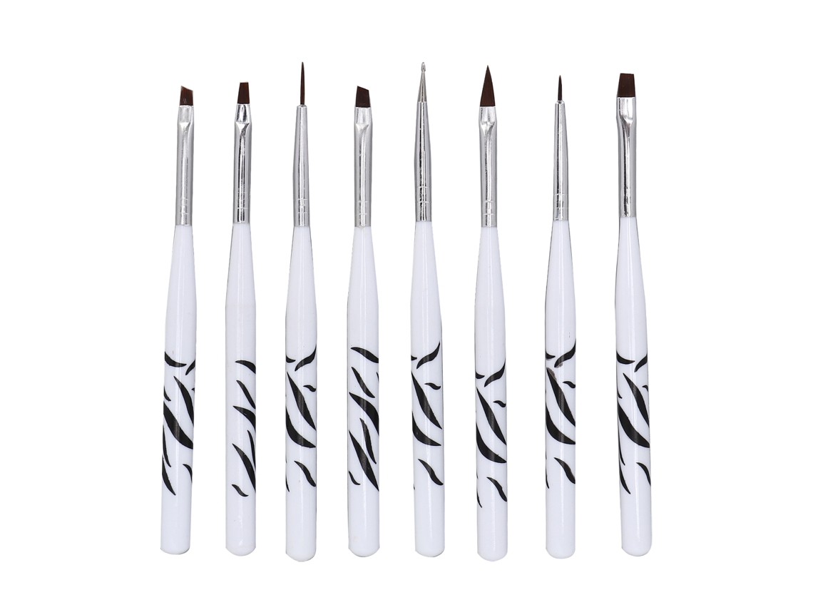 Kit De 8 Pinceles Profesionales Para Decoración De Uñas, Ideales Para Delinear Y Diseñar, Aptos Para Principiantes Y Salones De Belleza.