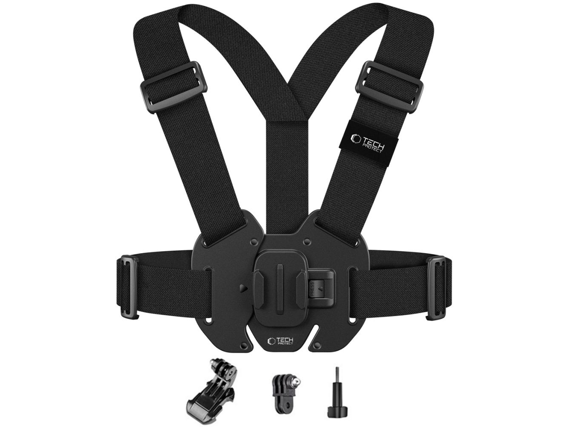 Soporte de pecho TECH PROTECT para cámara GoPro y DJI en perspectiva
