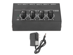 Mezclador de audio de 4 canales con volumen ajustable