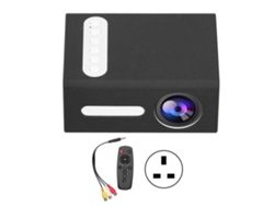 Projetor Led Portátil Mini Doméstico T300 Reprodutor De Vídeo Multimídia Home Theater Branco Preto