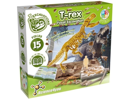 Science Kit SCIENCE4YOU Dinosaurio T-Rex Excavaciones (Edad mínima: 6 años)