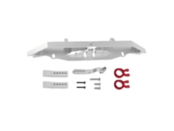 Parachoques Trasero Rc Con Enganche De Remolque De Aluminio Plata Para Coche Crawler Rc De Reemplazo