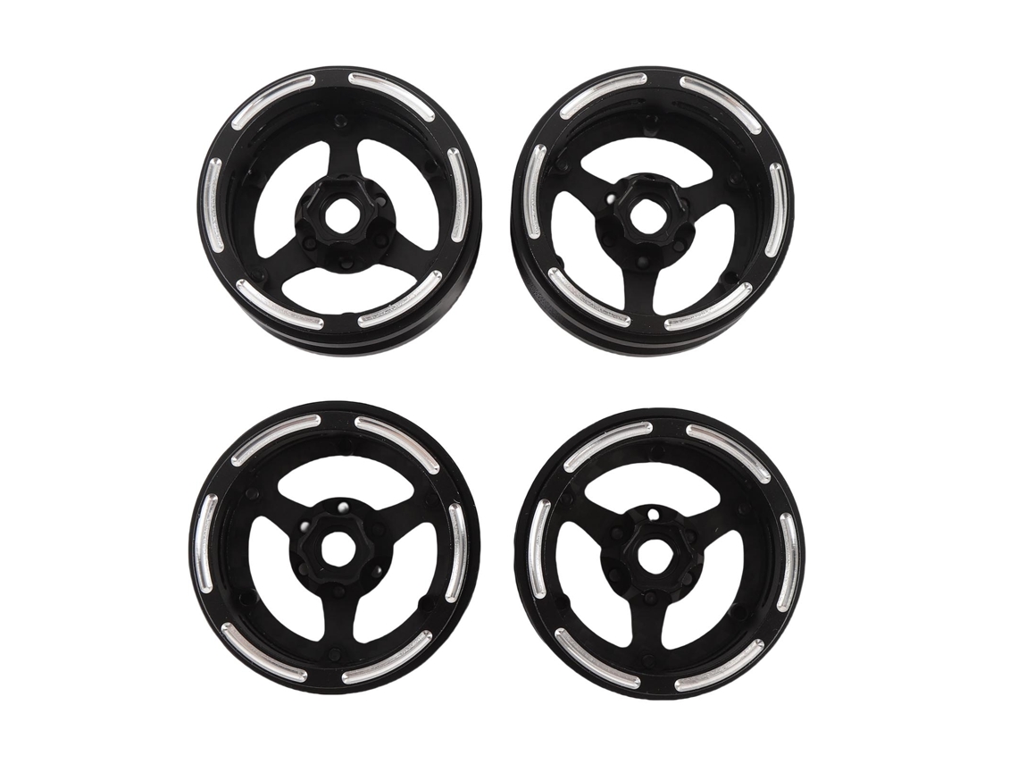 Llanta Rc De Fibra De Carbono Ligera De 1,9 Pulgadas Con 3 Radios Para Scx10 D90 Capra 1/10 Crawler