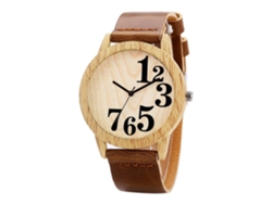 Reloj De Pulsera Para Mujer Elegante Moda Con Movimiento De Cuarzo Marrón Oscuro