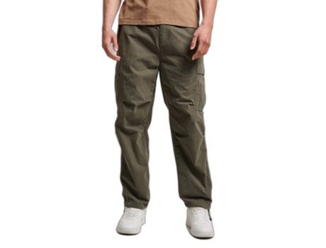 Pantalones de Hombre SUPERDRY Paracaídas Grip Verde (30x32)