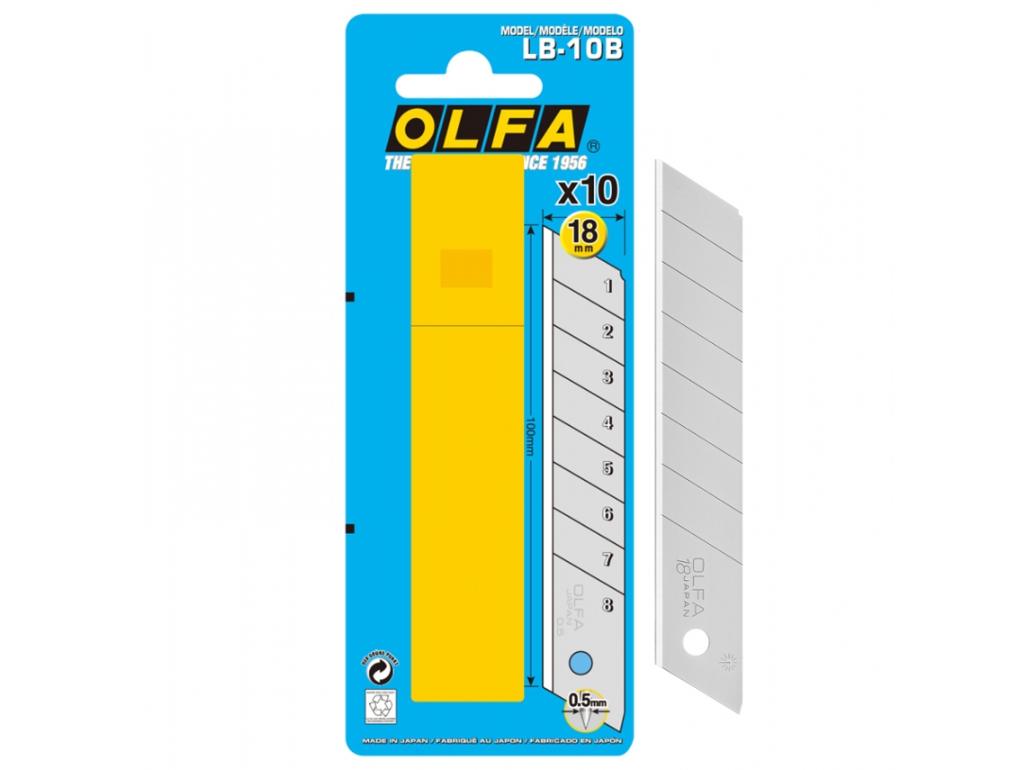 Plata 18Mm Hoja Segmentada OLFA Lb10B