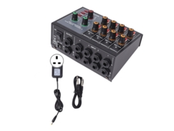 Omni-mesa Mezcladora Profesional Compacta De 8 Canales Metal Para Hogar 100‑240v Plug Uk